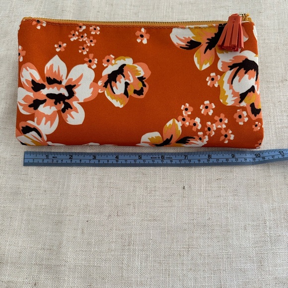 Rachel Pally Reversible Fold Over Clutch Purse Zahara Orange Vegan Leather - Picture 5 of 11